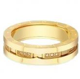 Anel Bzero Bvlgari Com Cristais Dourado